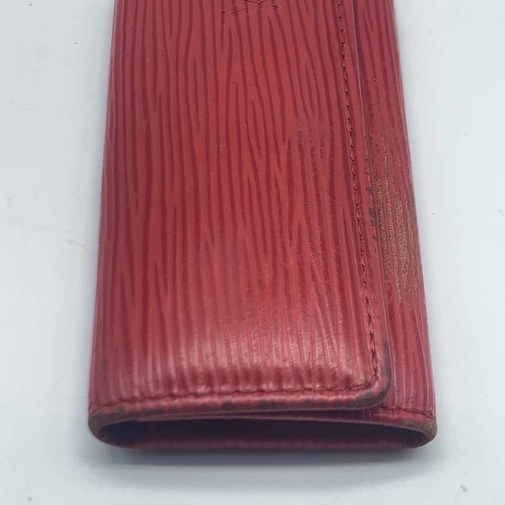 LOUIS VUITTON red leather key holder wallet - Picture 14 of 16